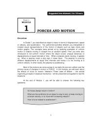 K To 12 Grade 8 Science Learner Module Force And Motion Grade 12th Grade