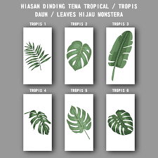 Hiasan dinding kamar simpel, cara mencari gambar & menempelkan di dinding. Hiasan Dinding Daun Hijau Monstera Tropical Tropis Keren Murah Lazada Indonesia