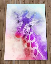In this collection, there are over 60 watercolor projects kids will love! Amazon Com Purple Giraffe Head Print Colorful Wall Art Watercolor Painting Gift Idea Safari Nursery Decor Poster Animal Lover Handmade