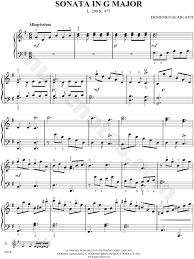 An exposition, a development, and a recapitulation. Domenico Scarlatti Sonata In G Major Sheet Music Piano Solo In G Major Download Print Sku Mn0017313
