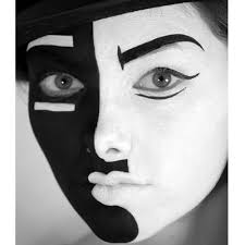 Black And White Halloween Makeup Ideas 13 Lazy Girl Halloween Costumes That Only Require Face Paint Halloween Costumes Makeup Black And White Makeup Halloween Makeup