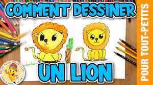 Comment dessiner un LION pour petit | Dessin Pour Enfant - YouTube