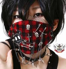 Gothic Visual Kei Dir En Grey Cosplay Punk Larp Maske Fashion Face Mask Mouth Mask Fashion Fashion Mask