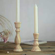 Wooden candlestick 4.9 inch unfinished wood candle holder with metal candle holder cup for taper candles, home wedding party decorations $8.99 $ 8. Unfinished Retro Wooden Taper Candle Holder Decorative Candlestick Holder For Home Dining Wedding And Party 6 88 X 2 48 1 96 Grandado