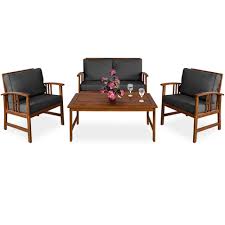 Free shipping on orders over $35. Deuba Wooden Garden Furniture Set Outdoor Patio Table And Chairs Lounge With Coffee Table Rectangular Buy Online In Angola At Angola Desertcart Com Productid 50266182