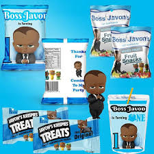Black Boss Baby Baby Shower Decorations African American Boss Baby Party Printed Shipped Baby Boss Theme Capri Sun Label Chip Bag B Baby Party Favors Baby Party Themes Baby Birthday Party