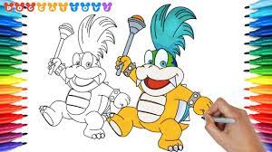 We also have more mario coloring pages, including super mario, mario kart, luigi princess peach … How To Draw Super Mario Bros Larry Koopa Of Koopalings 180 Drawing Coloring Pages Videos For Kids Youtube