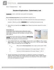 Check that the water temp is set to 30.0 °c and the copper's temp Bare Gizmo 3252020 Docx Name Christopher Brown Date Student Exploration Calorimetry Lab Vocabulary Calorie Calorimeter Joule Specific Heat Capacity Course Hero