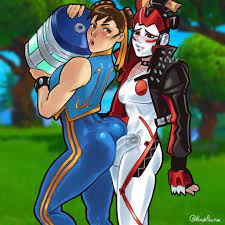 1futa 1girls big ass brown eyes brown hair bulge between ass  cheeks buttjob buttjob over clothes chug jug chun-li chun-li (fortnite)  clothed buttjob covered buttjob cum in pants erection
