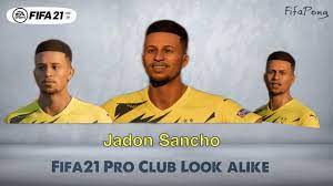 Download the fifa faces of football players like gabriel barbosa and more of a series of games from 14 till 20. Fifa 21 Faces Virtual Pro Club Look Alike Jadon Sancho Borussia Dortmund England Youtube