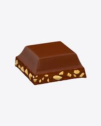 Download Download Square Chocolate Piece With Nuts Transparent Png On Yellow Images 360 PSD Mockup Templates