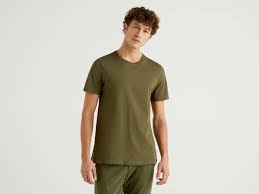 Military Green T Shirt In Pure Cotton