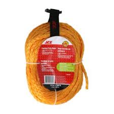 حبل بولي مجدول اصفر 1 4 100 قدم آيس Ace العلامات التجارية Saco Store