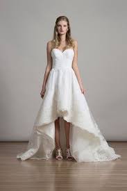 High Low Wedding Dress Idea Lace Wedding Dress With Strapless Sweetheart Neckline Wedding Dresses High Low Alencon Lace Wedding Dress Wedding Dress Size 10