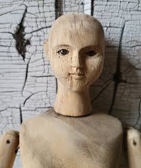 Vintage Folk Art Wood Santos