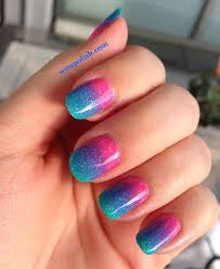 Wow Polish Gradient Nail Art Pink Blue And Turquoise Dark Pretty Nail Art Designs Cute Nail Art Gradient Nails Classic pink and black 6.
