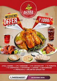 Hot Weekend Combo Offer With Unlimited Ginger Tea Enjoy Your Weekend S Azeez Restaurant Poojappura Combo T Food Poster Design Food Promotion Food Menu