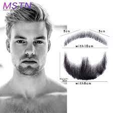Faux cheveux homme / faux cheveux homme : Mstn Moustache Synthetique En Dentelle Invisible Pour Homme Faux Cheveux Faux Cheveux Fait A La Main Aliexpress