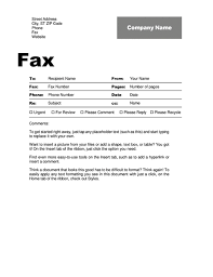 Sample Fax Cover Sheet Template With Examples
