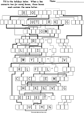 The templates are available from micros. Holiday Letter Flow Printable Word Puzzle Enchantedlearning Com