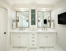 Bathroom Double Vanity With Center Tower Astonishing Shafsfocus Com Interior Design 1 Master Bathroom Vanity White Master Bathroom Master Bathroom Design