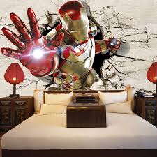 7 free iron man 3d models for download, files in 3ds, max, maya, blend, c4d, obj, fbx, with lowpoly, rigged, animated, 3d printable, vr, game. 3d View Iron Man Wallpaper Giant Wall Murals Cool Photo Wallpaper Boys Room Decor Tv Background Wall Bedroom Hallway Kids Room Wallpapers Aliexpress