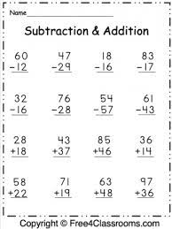 Double digit subtraction with no regrouping worksheets for grade one students. Subtraction 2 Digit Archives Free And No Login Free4classrooms