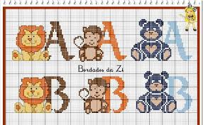Letras em ponto cruz ponto cruz monograma nomes monogramas em ponto cruz toalha de boca bordada gráficos do alfabeto. Monograma Bichinho 1 Exemplos Ponto Cruz Monograma Bebe De Ponto Cruz