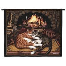 59(150cm) wide x 51(130cm) long material: Cat Tapestry Wall Hangings Cindy S Throws