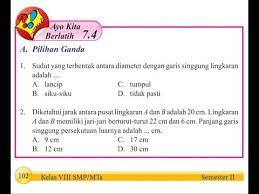 Diketahui jarak antara pusat lingkaran a dan b adalah 7 5 cm lingkaran a dan b memiliki jari jari berturut turut 2 5 cm dan 2 cm panjang garis singgung persekutuan dalam kedua lingkaran tersebut adalah 6 cm. Kelas 8 Lingkaran Ayo Kita Berlatih 7 4 Youtube