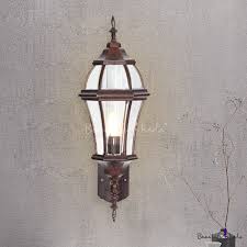 Urn Clear Glass Wall Sconce Lighting Farmhouse 1 Bulb Outdoor Wall Mount Fixture In Rust Beautifulhalo Com