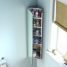 Featuring simple edge detailing and hidden mounting hardware. 1200x300mm Liberty Stainless Steel Tall Corner Mirror Cabinet Mirror Cabinets Corner Bathroom Mirror Corner Mirror