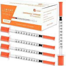 Amazon.com: U-100 Disposable Syringe with Needle,1ml/cc ...