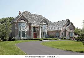 I spend a lot of time there. Large Brick Home With Red Door Large Suburban Brick And Stone Home With Red Door Canstock