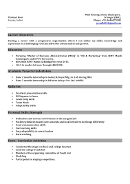 Mba Hr Resume