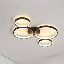Riesige auswahl an deckenleuchten modernes und klassisches design top qualität schnelle lieferung bei möbel höffner günstig online kaufen Led Deckenleuchte Modern Rund Designleuchte Gross Hell Deckenlampe Wohnzimmer Lampe Schlafzimmer Leuchte Decke Deko Beleuchtung Aluminium Kuche Wohnung Licht Schwarz Warmweiss Licht 4 Ring Amazon De Beleuchtung