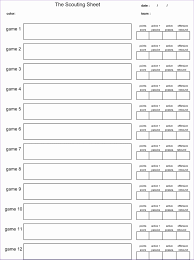 Basketball Scorecard Template Excel Exceldl