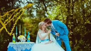 Turquoise = putih + hijau + biru. Gaun Pengantin Biru Warna Putih Dan Biru Lembut Dan Terang 47 Foto