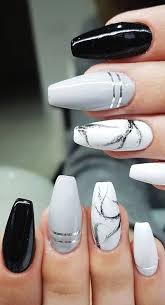 Acrylic Black And White Marble Nails 33 Black Nails Design Ideas 2019 Acrylic Coffin Polish Matte And Manicur Methods Page 4 Acryl In 2020 Black Nail Designs Marble Nail Designs Best Acrylic Nails
