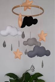 Clouds Stars Baby Mobile Montessori Mobile Monochrome Etsy Video Video In 2020 Stars Baby Mobile Baby Room Diy Baby Crib Mobile