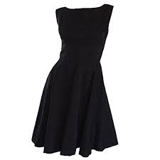 Perfect 1950s Fit And Flare Silk Embroidered 50s Vintage Little Black Dress Lbd Fit And Flare Cocktail Dress Embroidered Cocktail Dress Little Black Cocktail Dress