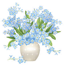 Blue Flowers Vase Png Clipart Com Imagens Flores Poster Gravuras