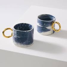 The included saucers add that special touch. From Fran Espresso Cup Set Midnight