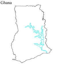 The map also has a compass latitudes and longitudes are marked across to accurately find the position of any place on the map. Ghana Blank Outline Map Map Pictures