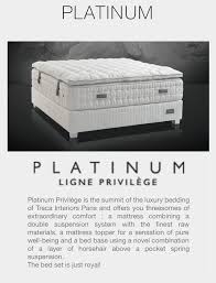 treca de paris platinum mattress luxury bedding bed base