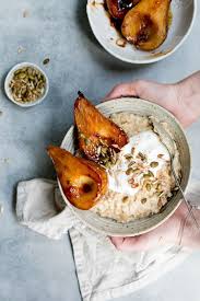 Miso Caramel Pear Porridge The Brick Kitchen Petit Dejeuner Et Brunch Bon Repas Recettes De Cuisine