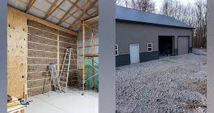 When an originally unheated cold storage building becomes repurposed to be climate controlled, possible condensation poses some new challenges. Pole Barn Insulation Job Project By Ken At Menards
