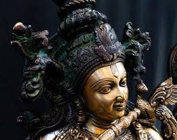 Brass Large Krishna Statue, Krishna idol-29”