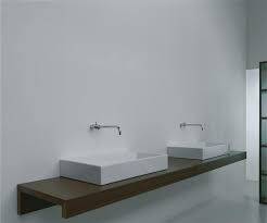Macht dich das geräusch hinter der wand nach dem duschen nervös? Washbasin With Wooden Support Faucet On Wall Idfdesign