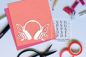 Headphone 2 Papercut Template Music Lover Vinyl Svg Pdf By Personal Epiphany Thehungryjpeg Com